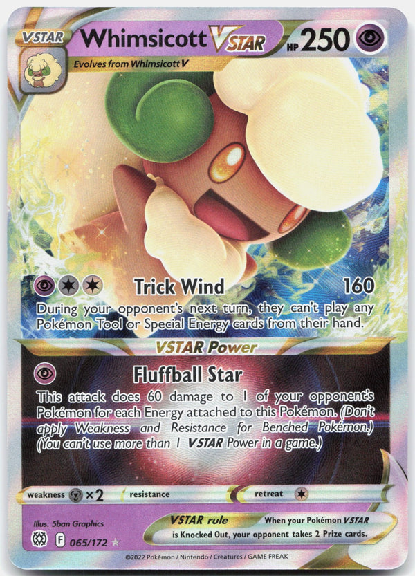 Whimsicott VSTAR Holo Ultra Rare SWSH09: Brilliant Stars 065/172 NM