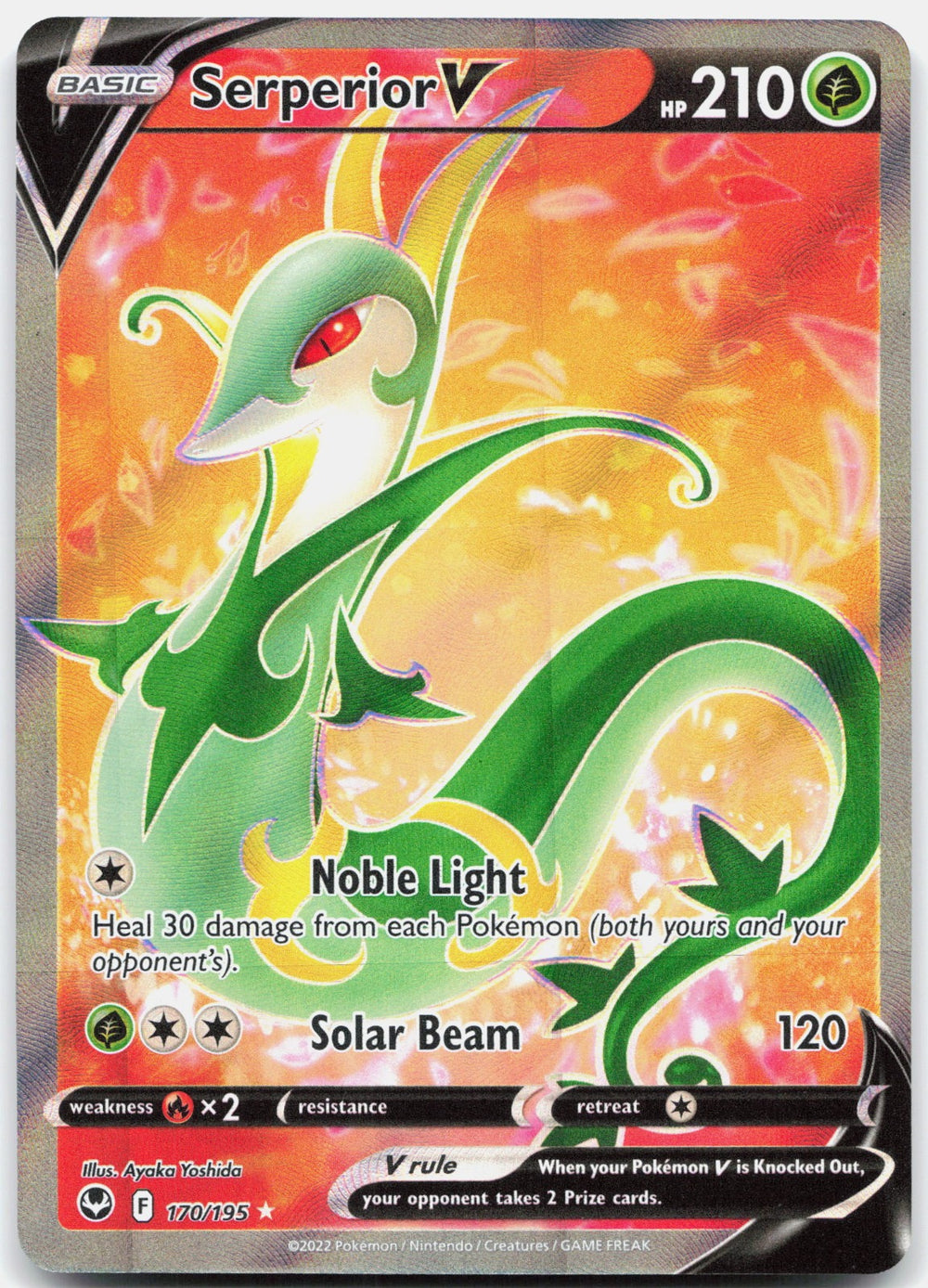 Serperior V (Full Art) Holo Ultra Rare SWSH12: Silver Tempest 170/195 NM