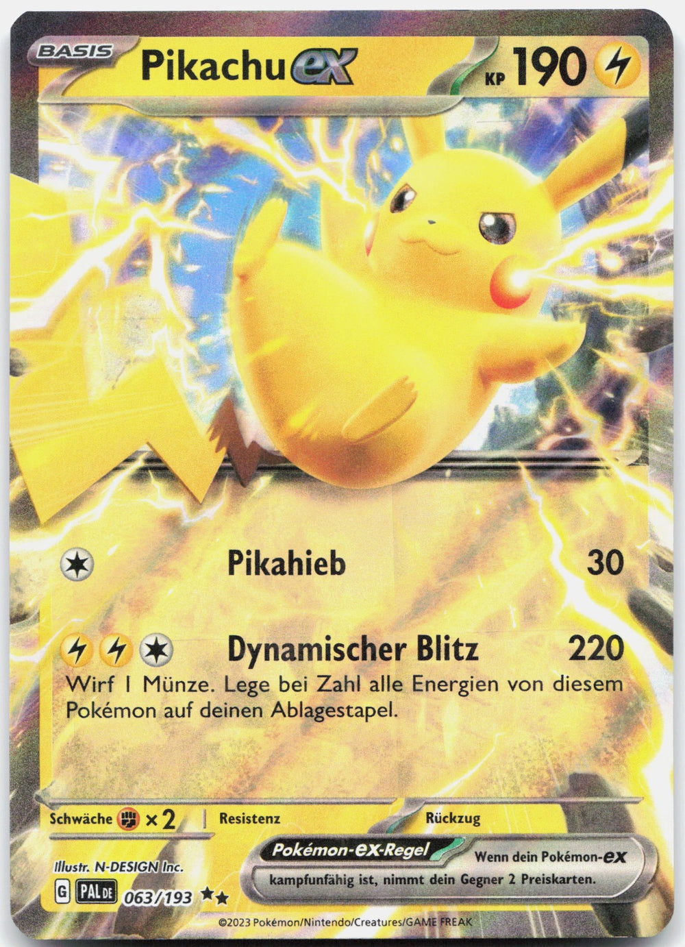 Pikachu-ex Doppelselten Entwicklungen in Paldea 063 NM