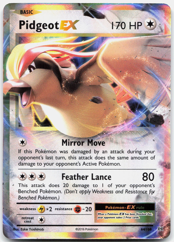 Pidgeot EX Holo Ultra Rare XY - Evolutions 64/108 NM