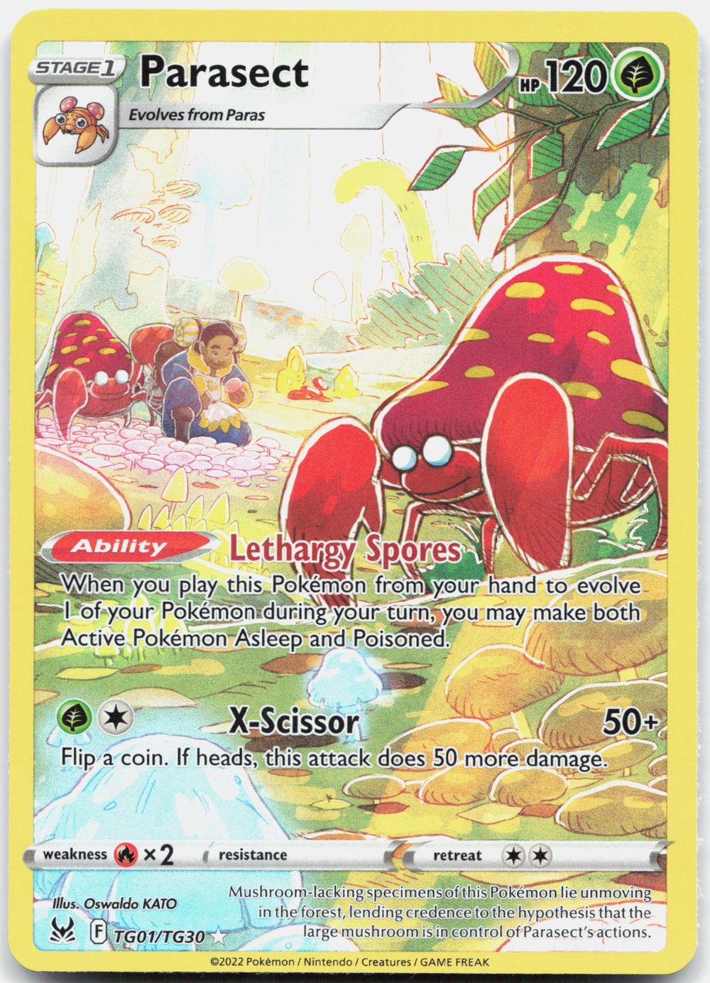 Parasect Holo Ultra Rare SWSH11: Lost Origin Trainer Gallery TG01/TG30 NM