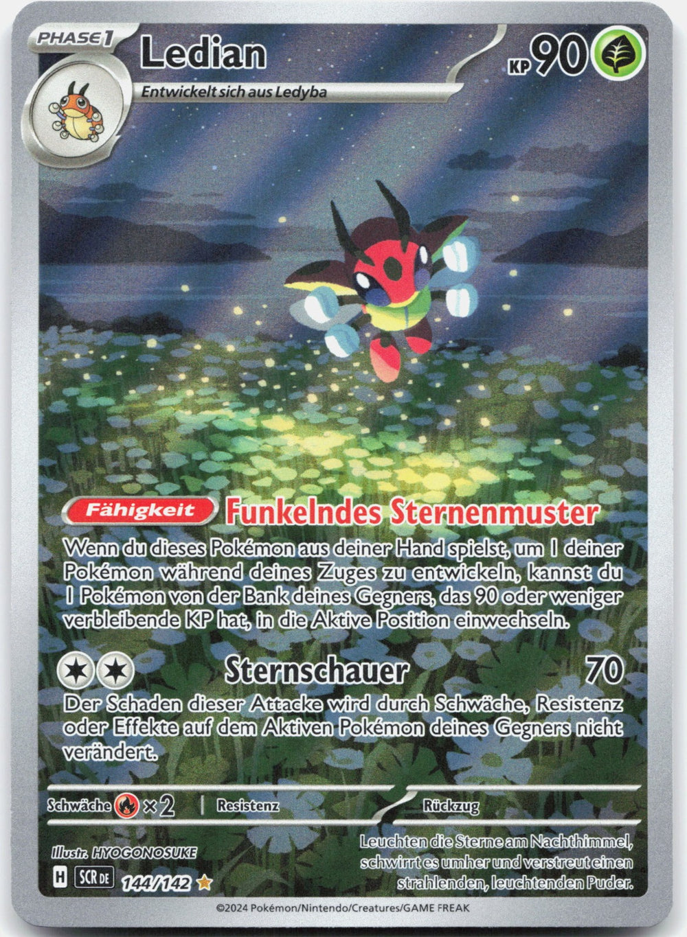 Ledian Holo Selten, Illustration Stellarkrone 144 NM