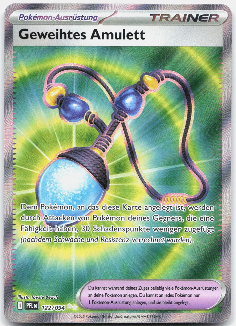 Geweihtes Amulett Ultra Selten Fatale Flammen 122 NM