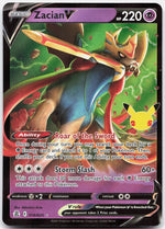 Zacian V Holo Ultra Rare Celebrations 016/025 NM