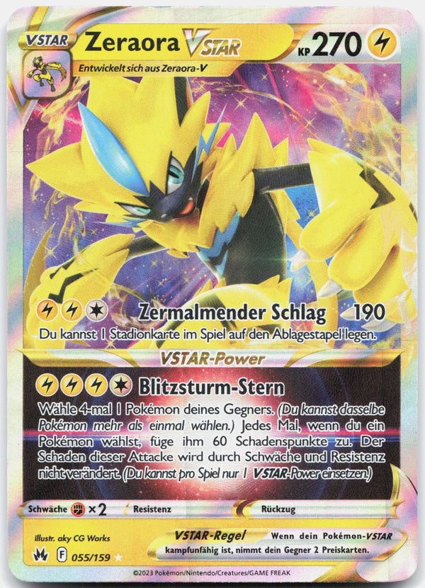 Zeraora VSTAR Holo Holografisch Selten VSTAR Zenit der Könige 055 NM